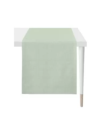 APELT | Tischläufer Uni ARIZONA 44x140cm Mint | hellblau