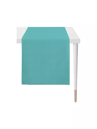 APELT | Tischläufer Uni ARIZONA 44x140cm Rosa | hellblau