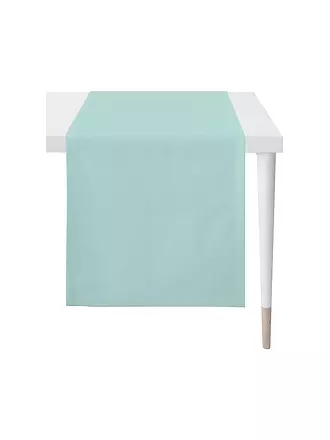 APELT | Tischläufer Uni OUTDOOR 48x140cm Mint | orange
