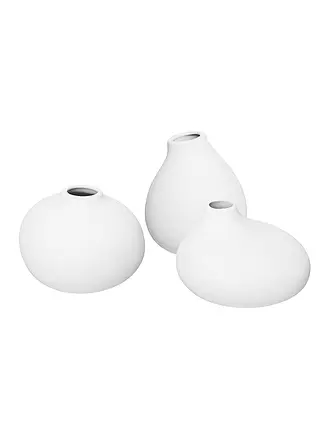 BLOMUS | Set Keramik Vasen NONA 3-teilig White | creme