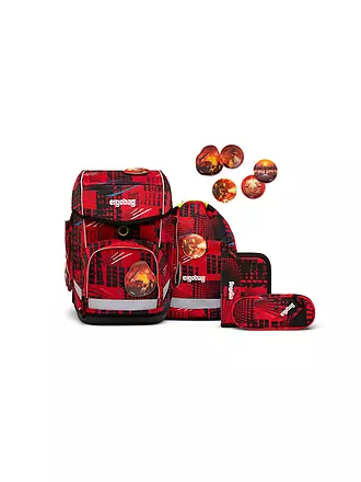 ERGOBAG | Schultaschen Set 5tlg CUBO - BlütenzauBär | rot