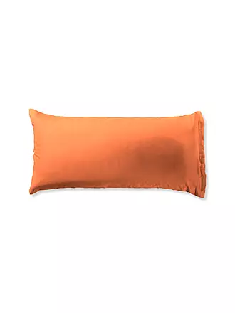 FLEURESSE | Satin Kissenbezug ROYAL UNI 2er 40x80cm Orange | hellblau