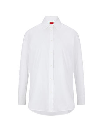 HUGO | Hemdbluse Oversized Fit The Boyfried Shirt | weiss