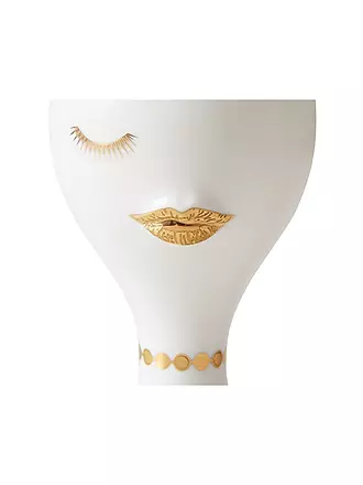 JONATHAN ADLER | Vase GILDED MUSE MISIA 9x5x16cm Weiss / Gold | 