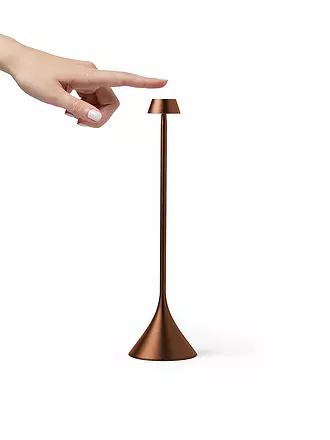 LEXON | LED Lampe STELI 28,6cm Bronze | hellblau