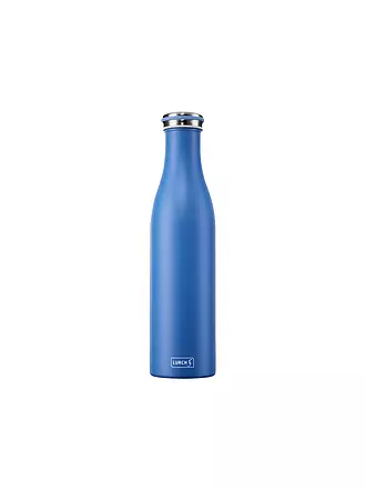 LURCH | Isolierflasche - Thermosflasche Edelstahl 0,75l Anthrazit Metallic | blau