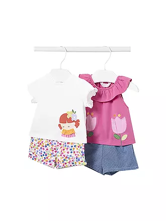MAYORAL | Baby Set 4-teilig T-Shirts und Shorts | pink