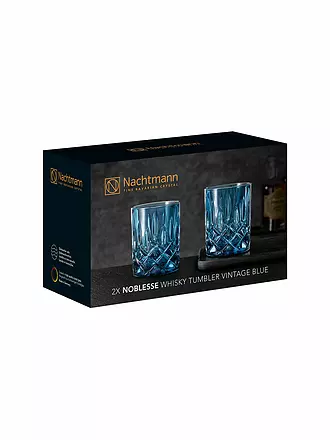 NACHTMANN | Whiskeyglas 2er Set Noblesse Vintage Blue 295ml | hellbraun