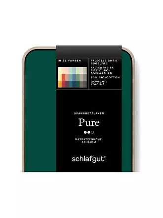 SCHLAFGUT | Jersey Spannleintuch PURE 180x200cm Green Deep XL | grün