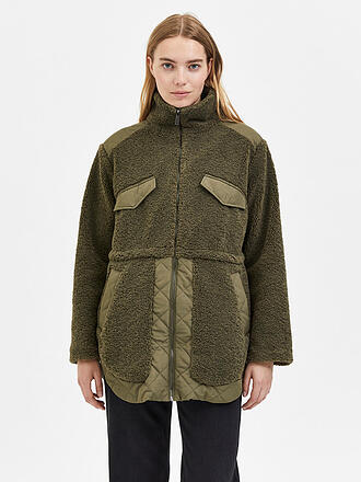 SELECTED FEMME | Jacke in Felloptik SLFRUBA | olive