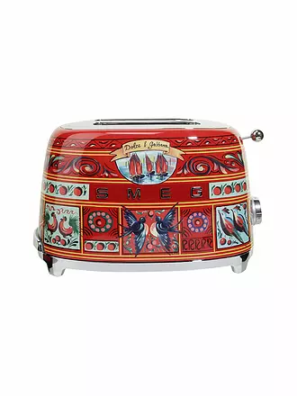SMEG | Toaster (2 Scheiben) "Dolce Gabbana" TSF01DG (Rot/Dekor) | 