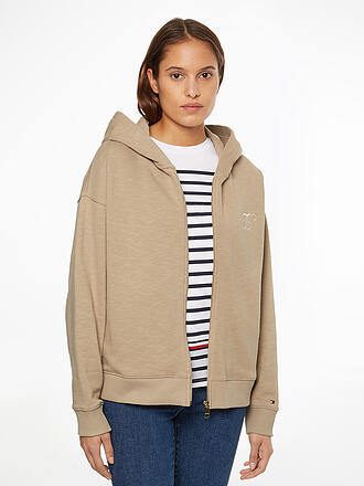 TOMMY HILFIGER | Sweatjacke Relaxed Fit | beige