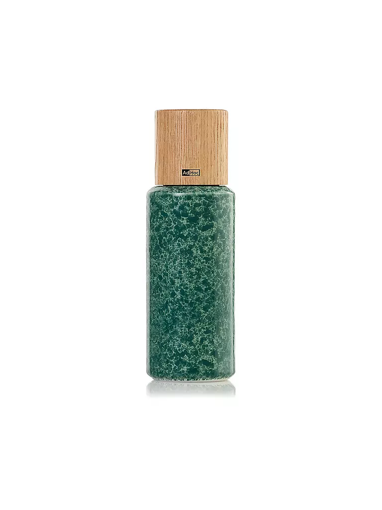 AD HOC | Salz- / Pfeffermühle YARA 18cm Keramik Green / Holz | dunkelgrün
