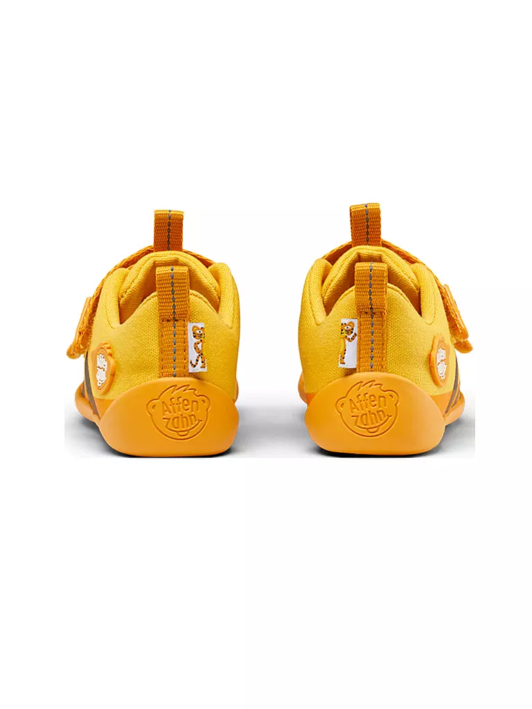 AFFENZAHN | Kinder Sneaker Barfußschuh COTTON LUCKY Tiger | gelb