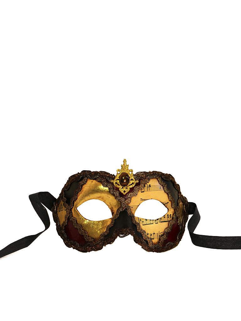 BLUEMOON | Venezianische Maske "Colombina Musica Stucchi" | transparent