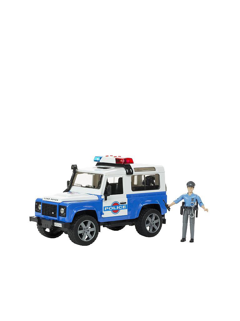BRUDER | Land Rover Defender Station Wagon Polizeifahrzeug mit Polizist und Ausstattung  | keine Farbe