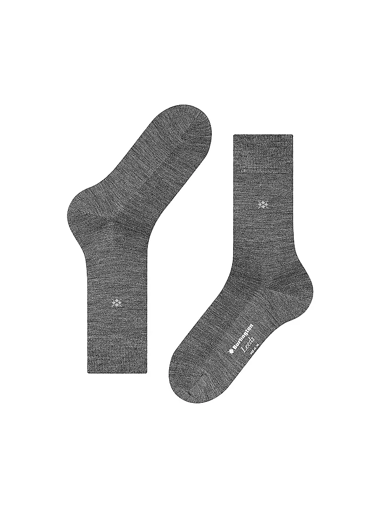 BURLINGTON | Herren Socken LEEDS 40-46 asphalt mel. | grau