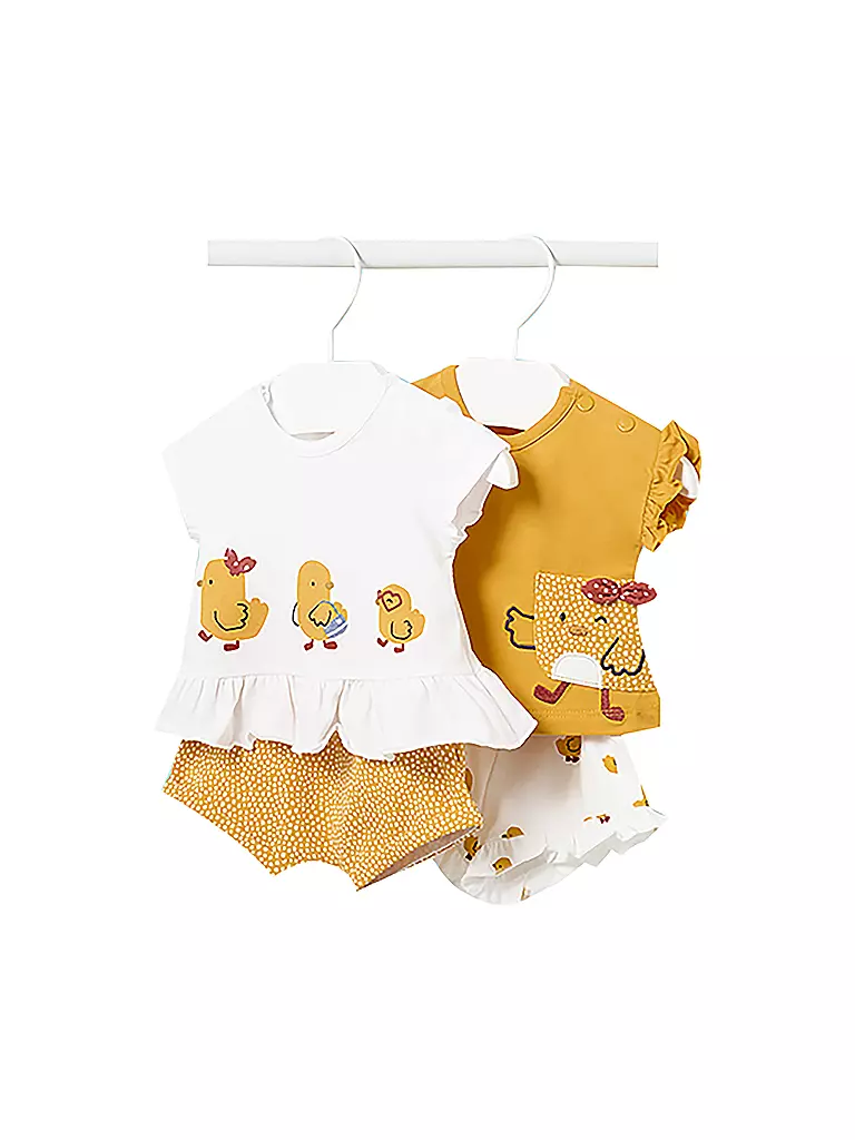 MAYORAL | Baby Set 4-teilig T-Shirts und Shorts | gelb