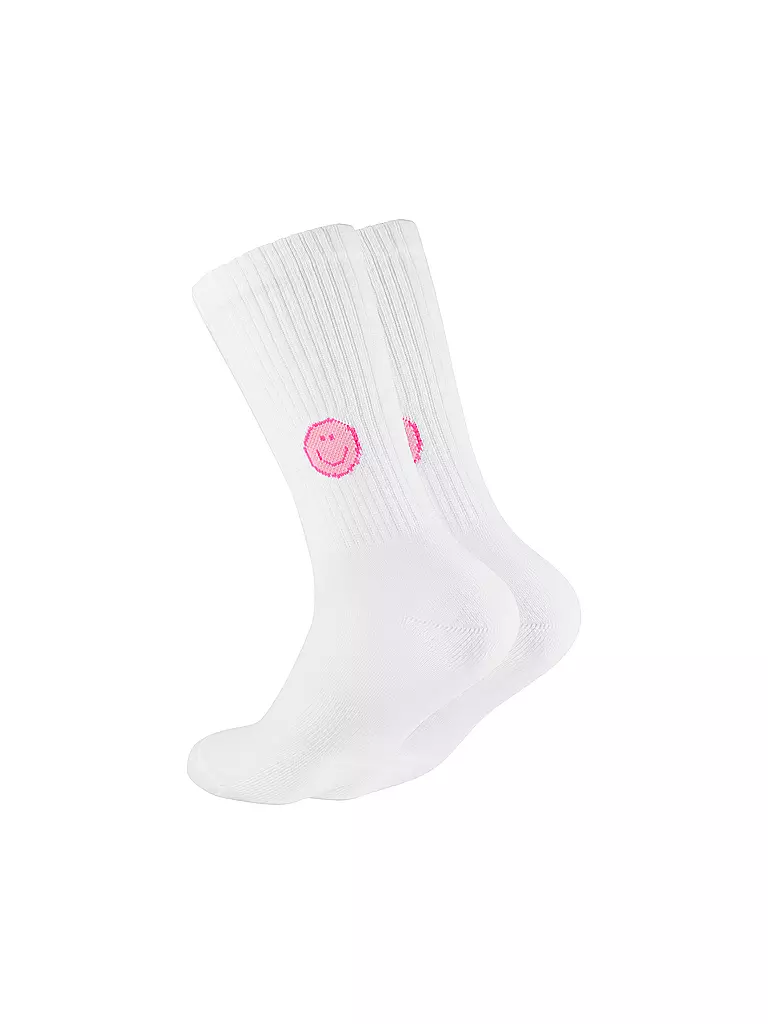 OOLEY | Socken ICON PINK SMILE weiss | weiss