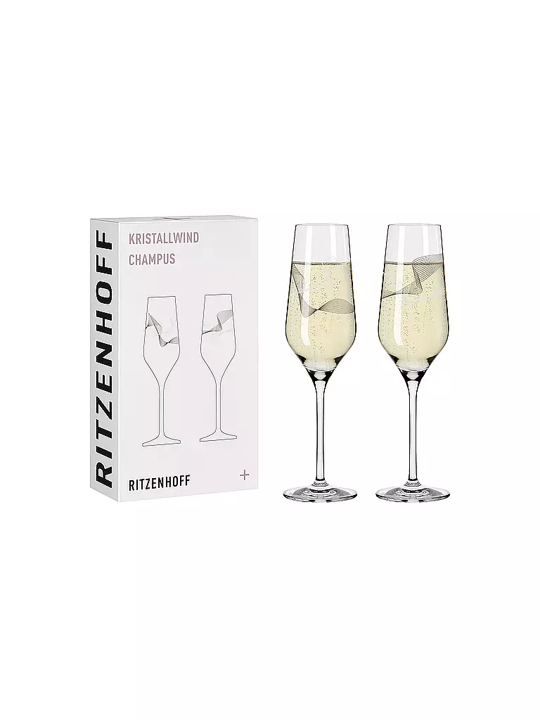 RITZENHOFF | Champagnerglas 2er Set Kristallwind Romi Bohnenberg 2021 | rosa