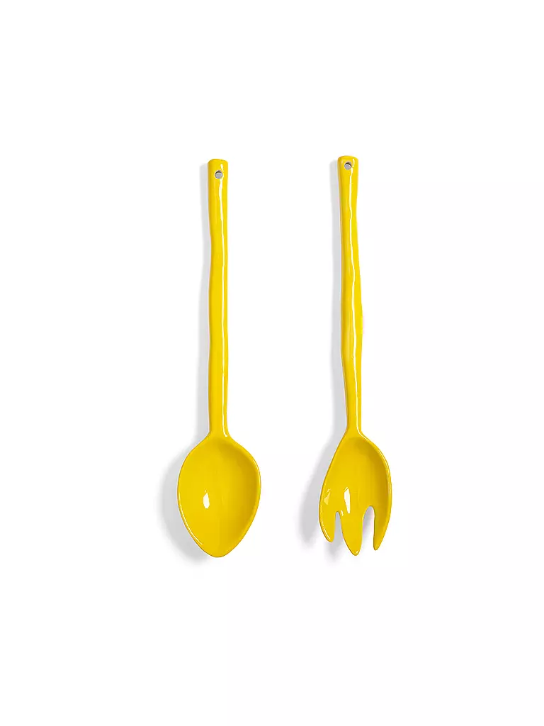 &K AMSTERDAM | Salatbesteck 27,5cm BOAVISTA Gelb  | gelb