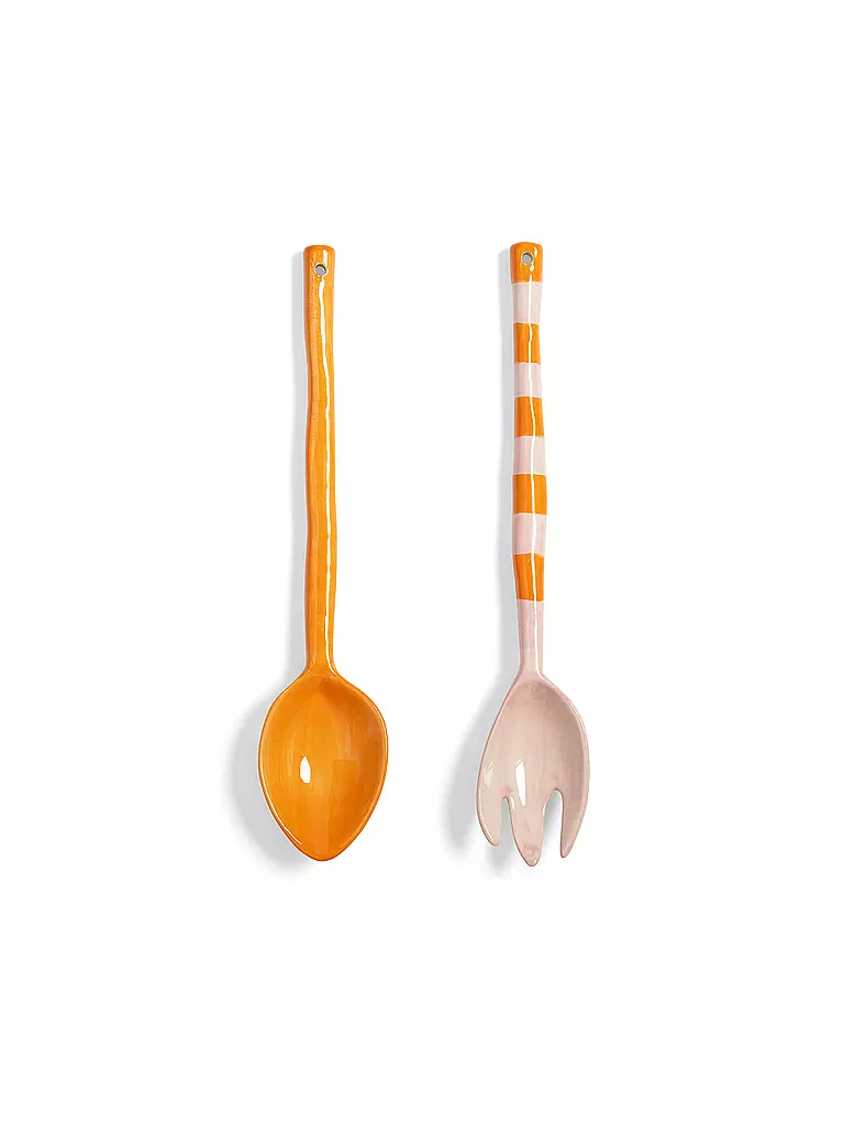 &K AMSTERDAM | Salatbesteck 27,5cm BOAVISTA Orange | orange