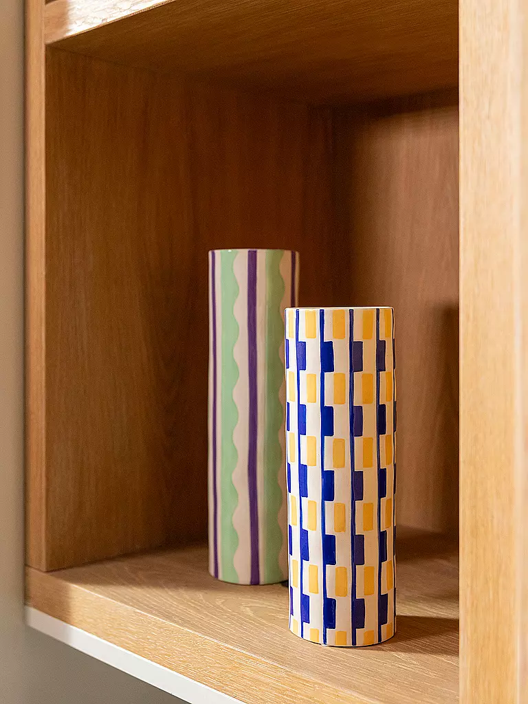 &K AMSTERDAM | Vase CLASH WIGGLE Bunt  | lila