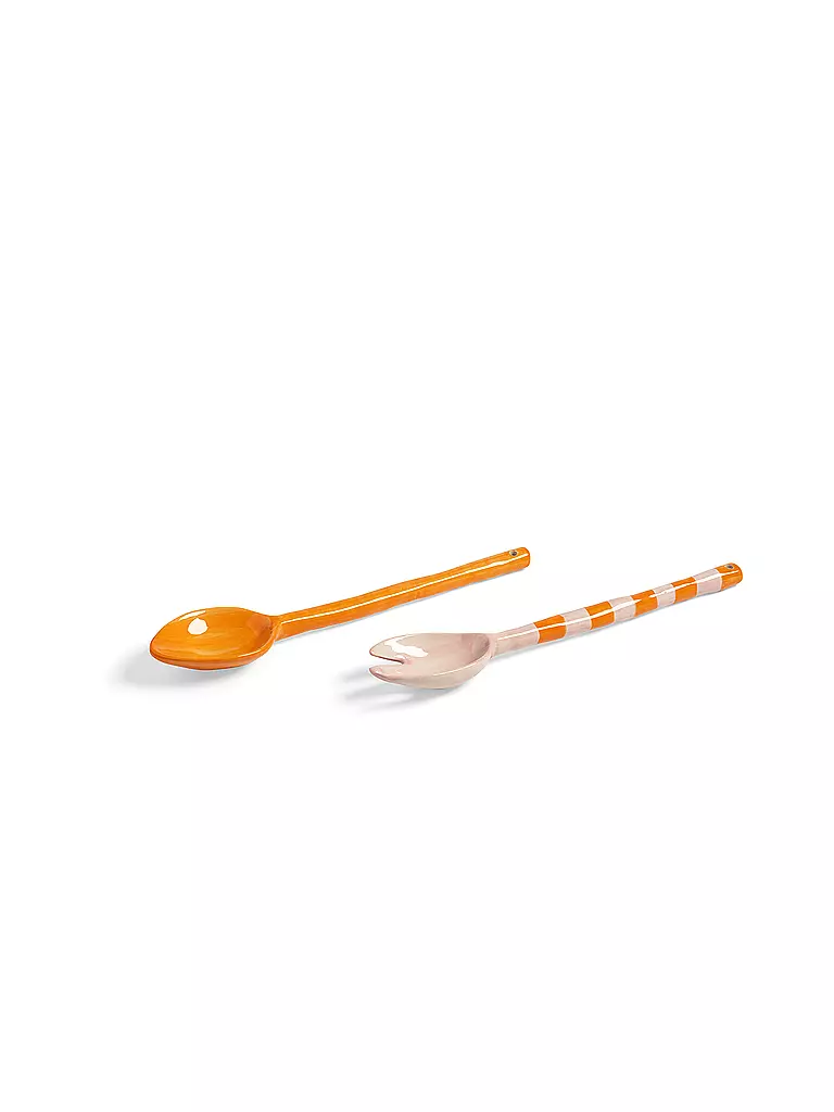 &K AMSTERDAM | Salatbesteck 27,5cm BOAVISTA Orange | gelb