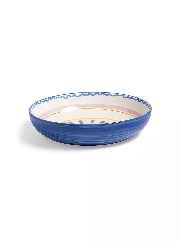&K AMSTERDAM | Salatschüssel gross 30cm BOAVISTA Blau | rosa