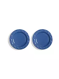 &K AMSTERDAM | Teller Set 2tlg. klein MOCHI 17,5cm Blau   | blau
