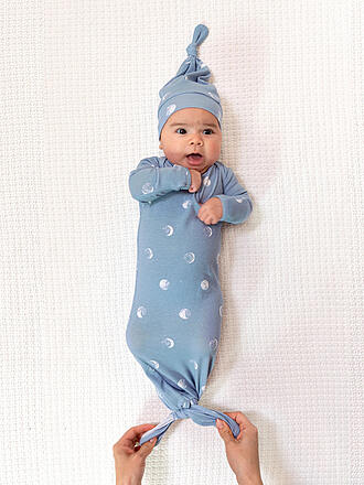 ADEN + ANAIS | Baby Set Schlafoverall mit Mütze SNUGGLE KNIT™ | blau