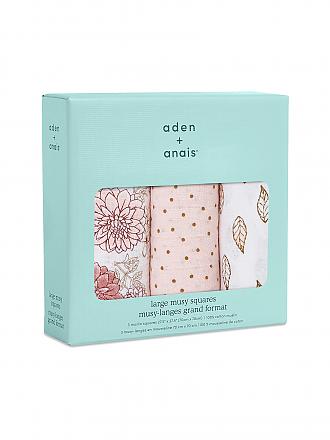 ADEN + ANAIS | Mulltuch 3-er Pkg. DAHLIAS | weiss