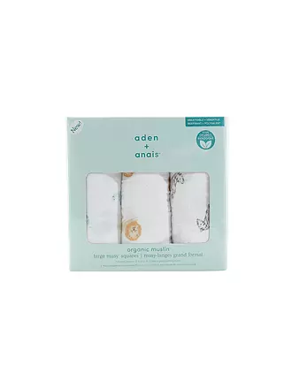 ADEN + ANAIS | Mulltuch 3er Pkg EARTHLY | weiss