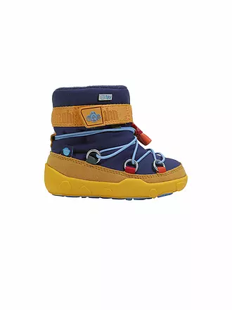 AFFENZAHN | Kinder Barfußschuhe -  Stiefel SNOWY ELEFANT | dunkelblau