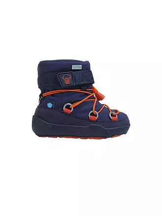 AFFENZAHN | Kinder Barfußschuhe -  Stiefel SNOWY ELEFANT | blau