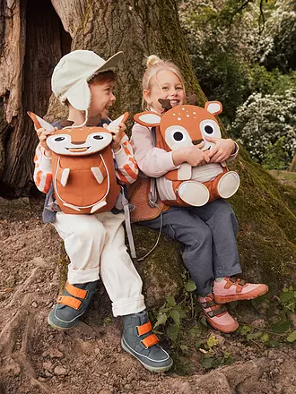 AFFENZAHN | Kinder Barfußschuhe - Übergangsschuhe KNIT HAPPY Reh | orange