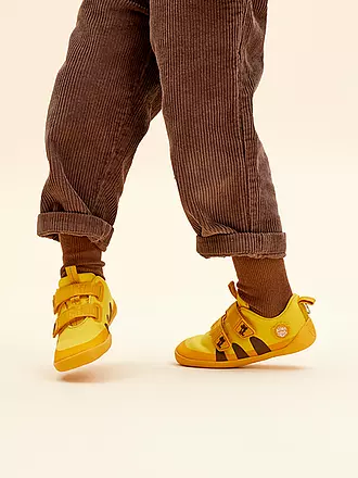 AFFENZAHN | Kinder Sneaker Barfußschuhe  COTTON LUCKY Bär | gelb