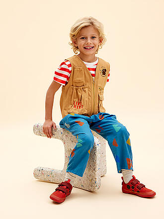 AFFENZAHN | Kinder Sneaker Barfußschuhe  COTTON LUCKY Marienkäfer | rot