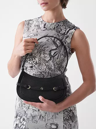 AIGNER | Ledertasche - Schultertasche CAVALLO XSmall | schwarz