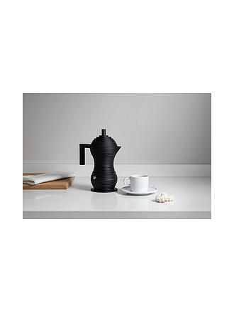 ALESSI | Espressomaschine Pulcina Black Alu/Schwarz 3 Tassen | schwarz
