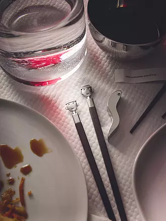 ALESSI | Essstäbchen ALESSANDRO 3-tlg. Ebenholz | braun