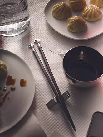 ALESSI | Essstäbchen ANNA 3-tlg. Ebenholz | braun