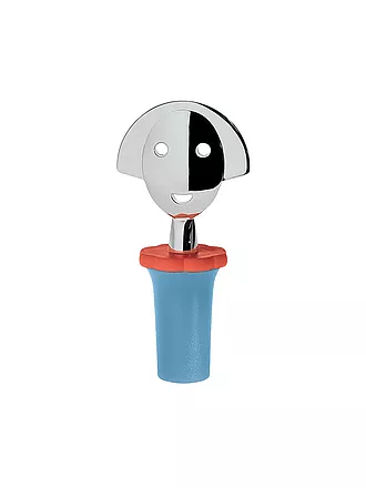 ALESSI | Flaschenverschluss Anna Stop Hellblau 4cm | schwarz