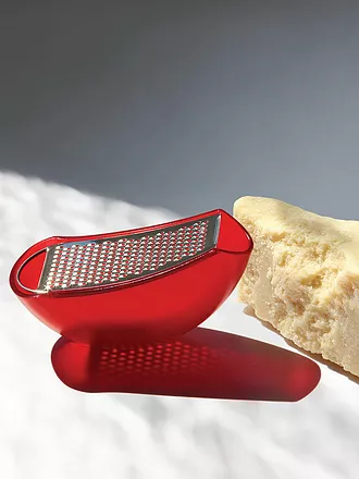 ALESSI | Käsereibe Parmenide Rot 15,3cm | weiss