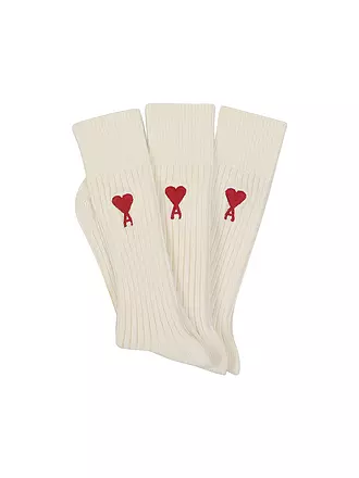 AMI PARIS | Socken 3-er Pkg black | creme