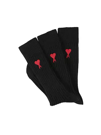 AMI PARIS | Socken 3-er Pkg off white | schwarz