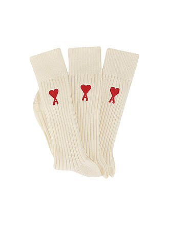AMI PARIS | Socken 3-er Pkg. off white | schwarz