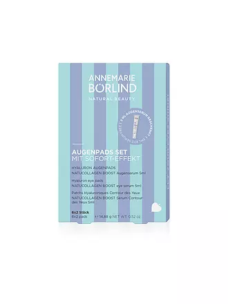 ANNEMARIE BÖRLIND | Eye Pads Set Limited Edition Hyaluron Augenpads 6x2 Stk. + Geschenk NATUCOLLAGEN BOOST Augenserum 5ml | keine Farbe