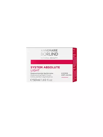 ANNEMARIE BÖRLIND | SYSTEM ABSOLUTE Regenerierende Nachtcreme light 50ml | keine Farbe