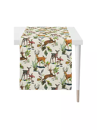 APELT | Läufer CHALET 48x140cm Weiss | dunkelgrün